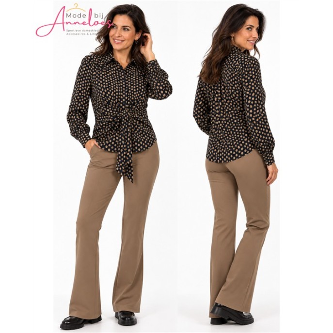 Lady Day Blouse Sterre dots  Zwart